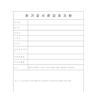 전기 공사 준공 표지판 전기 공사 준공 표지판